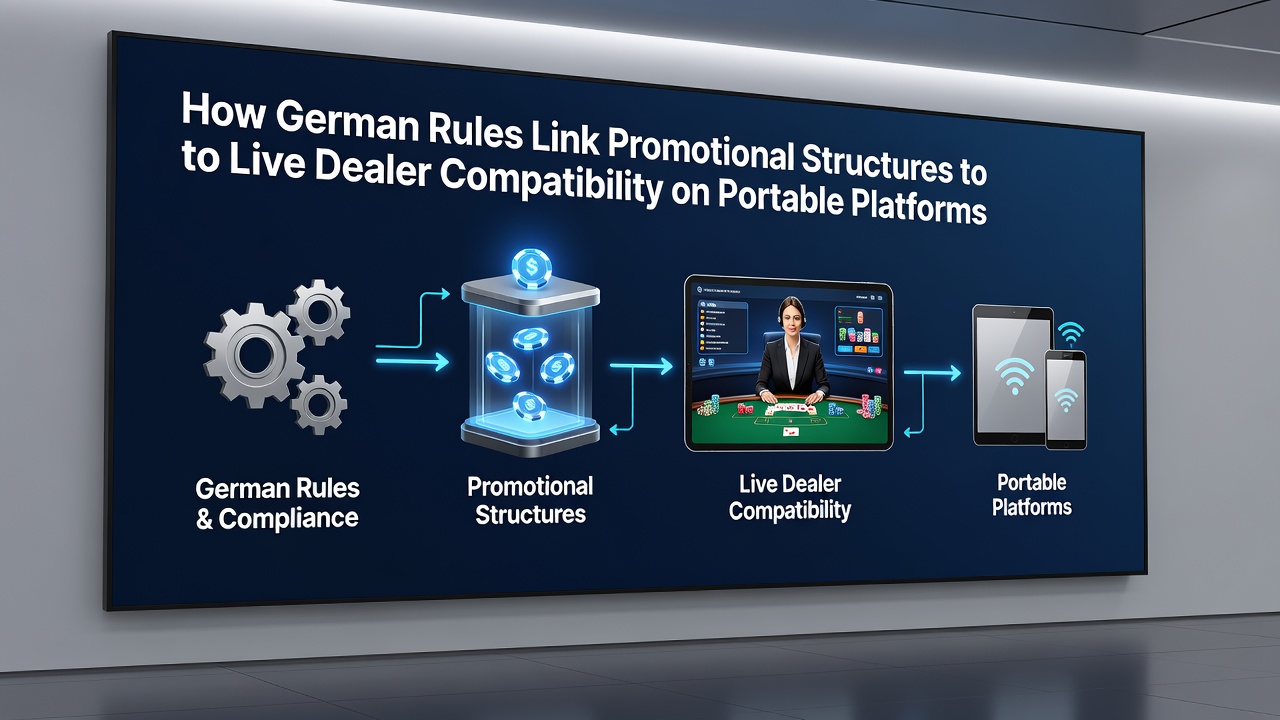 Darstellung mobiler Schnittstellen die Bonusstrukturen mit Live-Dealer-Kompatibilität unter deutschen Regeln verbinden